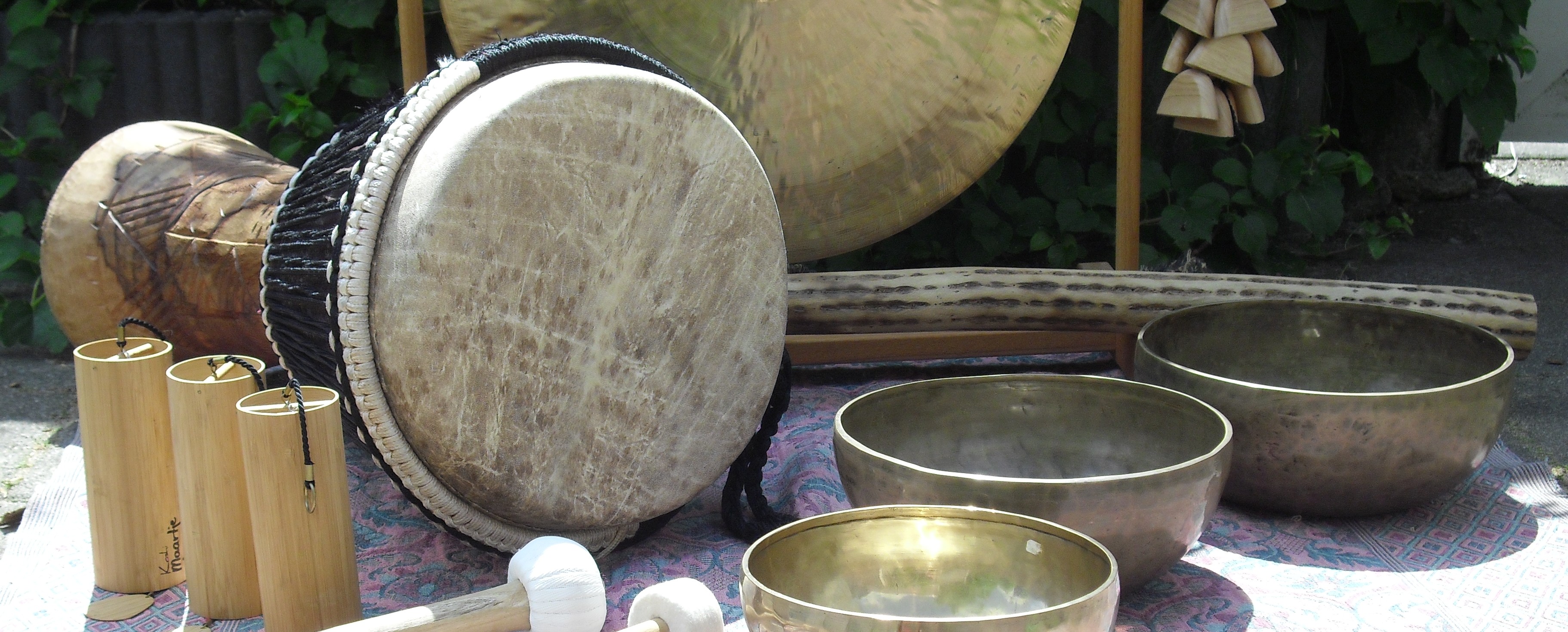 Diverse instrumenten voor klankconcert